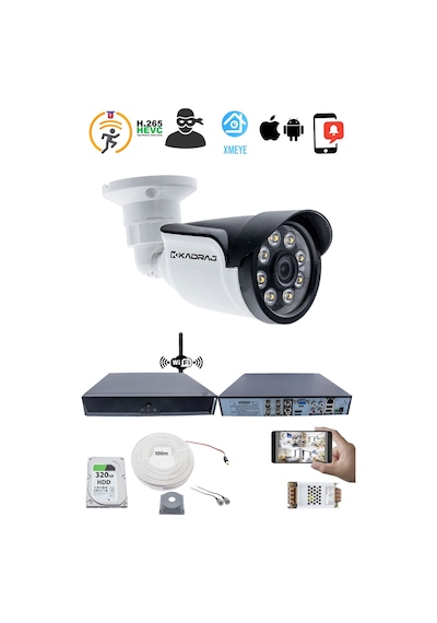 1 Kameralı Güvenlik Seti - 5mp Sony Seculens Kdj-1s-8w-ss-p-v1