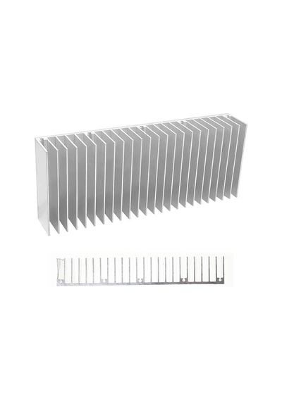 Alkatronik 15cm X 6cm X 2.5cm Alüminyum Metal Soğutucu Blok Radyatör Amfi Led Entegre Transisto Standart
