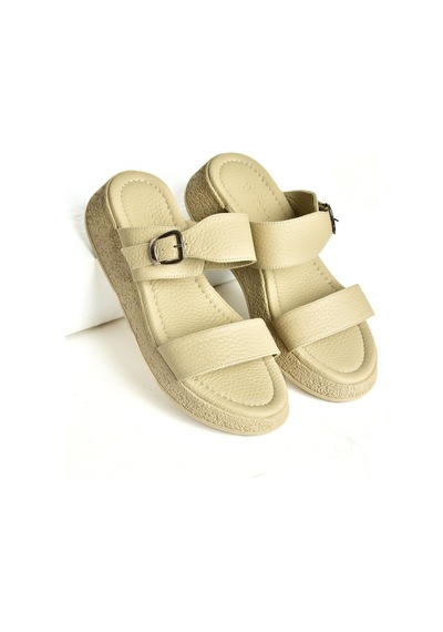 Fox Shoes U555050403 Bej Hakiki Deri Kalın Tabanlı Kadın Terlik Bej-hakiki Deri Çok Renkli Fox Shoes U555050403 Bej Hakiki Deri Kalın Tabanlı Kadın Terlik Bej-hakiki Deri Çok Renkli
