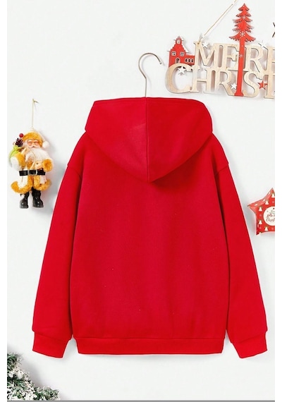 Uyguntarz Çocuk Kafadar Ayılar Baskılı Sweatshirt Kırmızı