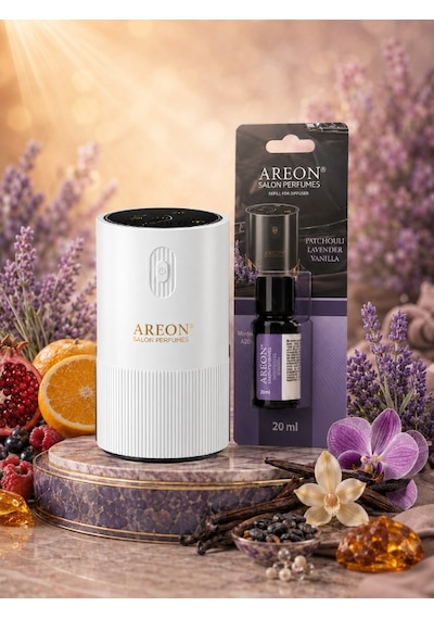 Areon Aromatik Difüzör Beyaz Pleksi + Patchoulı Lavander Vanılla