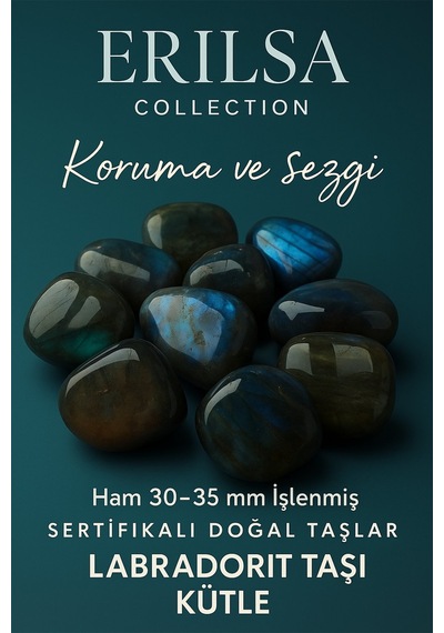 Sertifikalı Labradorit Taşı Kütle 30-35 Mm Koruma Ve Sezgi Gücü
