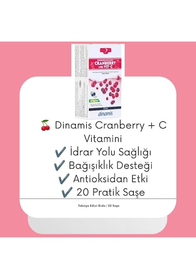 Dinamis Cranberry With Vit-c Takviye Edici Gıda 20 Saşe 868076308