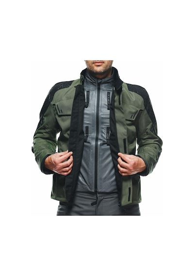 Dainese Ladakh 3L D Dry Army Ceket Siyah Yeşil
