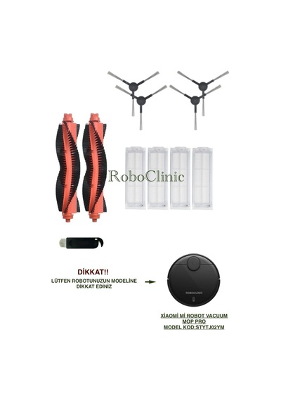 Xiaomi Mi Robot Uyumlu Vacuum Mop Pro Model Kod:styjo2ym Robot Süpürge Uyumlu Firça Filtre Seti.