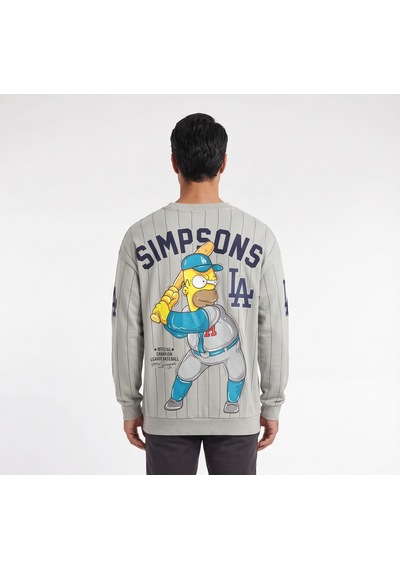 Blow Up Dodgers Baskılı Gri Erkek Sweatshirt 12002 Siyah