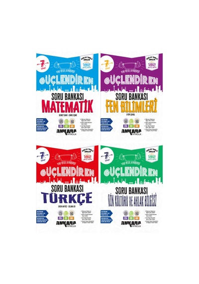 Ankara 2027 7. Sınıf Matematik + Fen Bilgisi + Türkçe + Din Kültürü Güçlendiren Soru Seti 4 Kitap Maarif Model