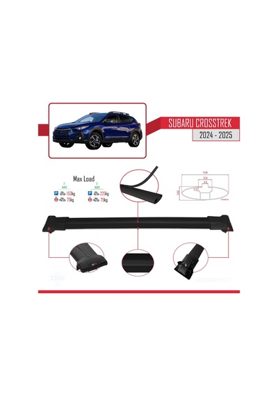 Subaru Crosstrek 2024 Ve Sonrası İle Uyumlu Fly Model Ara Atkı Ta