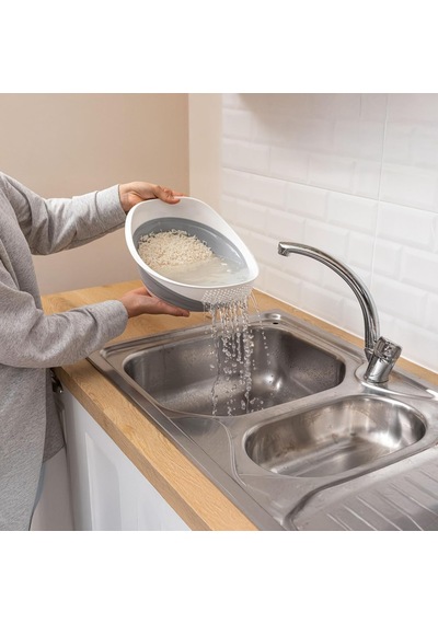 Katlanabilir Pratik Pirinç, Mercimek Süzgeci Yer Kaplamayan Katlanır Süzgeç Geniş Ve Kullanışlı Tasarım 30x25x15,5 Cm Diğer