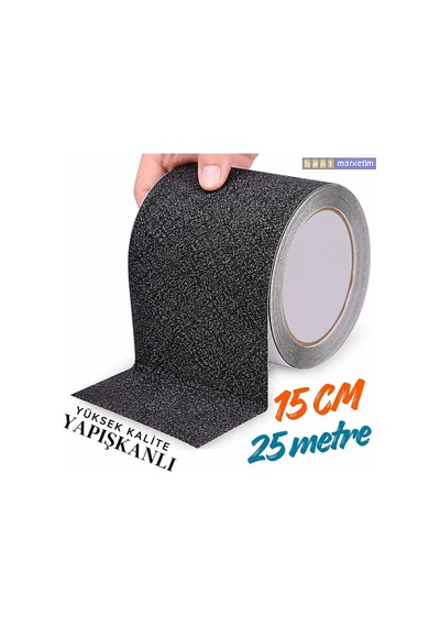 Siyah Merdiven Ve Zemin Kaydırmaz Kaymaz Bant 150mm X 25mt Bant Marketim