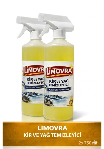 Limovra Mutfak Kir Yağ Sökücü 2 x 750 ML
