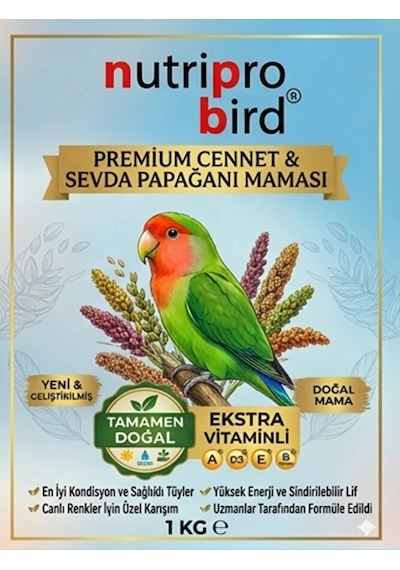 Cennet Sevda Paraket Maması 1 Kg - Yumurtalı Vitaminli Profesyonel Üretici Kondisyon Maması
