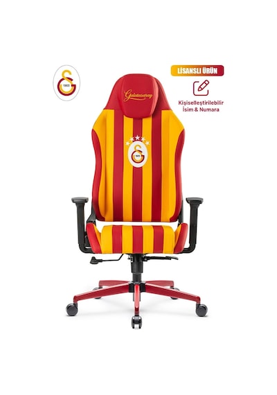 Fanchair X Galatasaray Çubuklu Lisanslı Oyuncu Koltuğu-102 Kırmızı