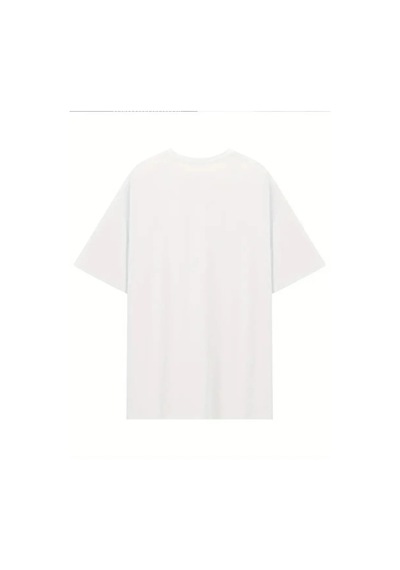 Kadın T-shirt Kısa Kollu, "umrumda Değil" Baskılı Tişort - Beyaz Beyaz