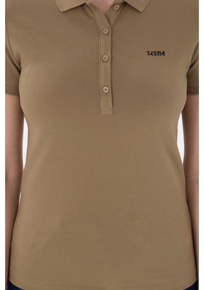 U.S. Polo Assn. Kadın Haki Basic Polo Yaka Tişört 50305764-VR027 U.S. Polo Assn. Kadın Haki Basic Polo Yaka Tişört 50305764-VR027
