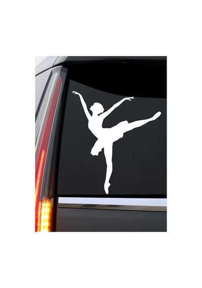 Balerin Dansçı Sticker Vinil Çıkartma 15 X 10