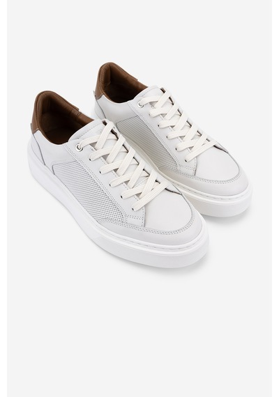 Valmenti Erkek Hakiki Deri Beyaz Sneakers & Spor Ayakkabı 1149 Style-9 Erk Ayk Y26 Beyaz/taba