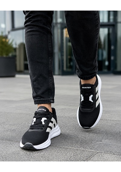 Homiro Fuspedli Poli Taban Günlük Spor Ayakkabı Sneaker SİYAH-BEYAZ