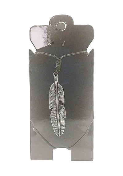 Kore İp Askılı Ve Krom Çelik Kaplamalı Unisex Tribal Kolye Gümüş5