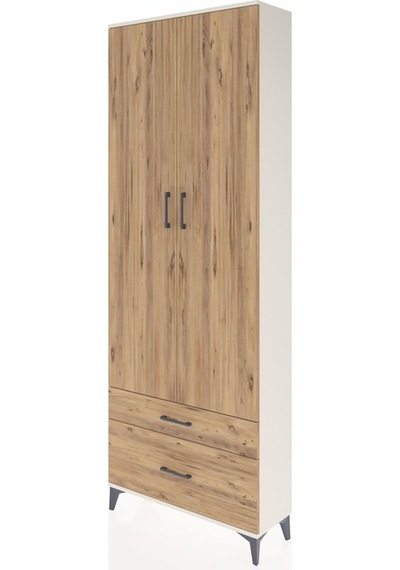 Arges Dolap 4 Raflı 2 Çekmeceli 2 Kapaklı 88x30x243 Aytaşı-çam Aytası