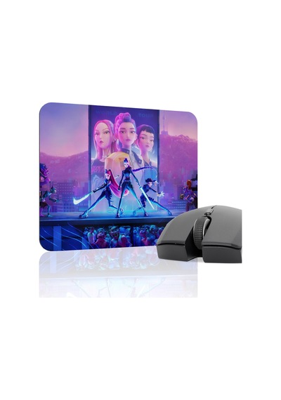 Kpop Demon Hunters Kaymaz Dikişli Kauçuk Oyuncu Mousepad V1 - 22x18 Gaming Mouse Pad Fare Altlığı