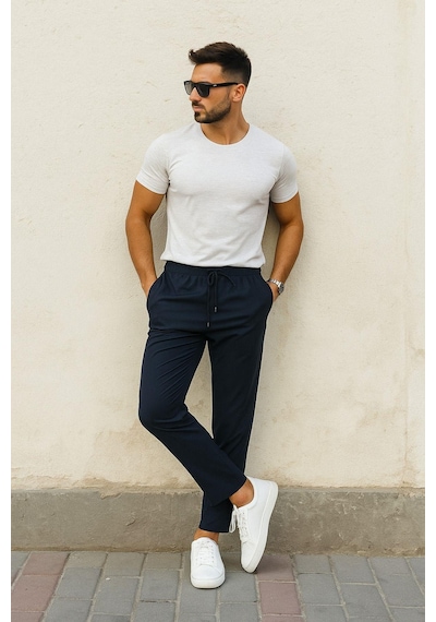 Rich Erkek Slim Fit Modern Kesim Jogger Eşofman Altı - Şık Ve Spor Bağcıklı Pantolon Çok Renkli