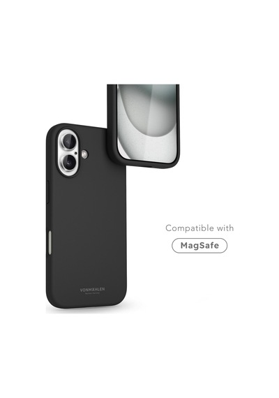 Vonmahlen Yumuşak Silikon Kılıf Apple iPhone Uyumlu 16 Plus Siyah
