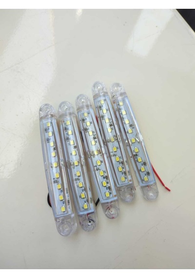 10 Adet 9 Led'li Parmak Led Beyaz Kamyon Tır Aksesuar Dorse Etek Lambası - 12/24 Volt
