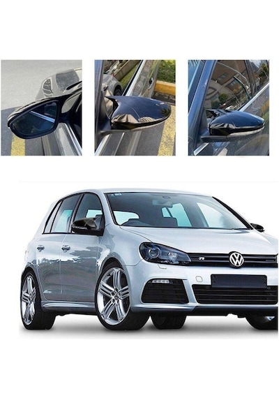 Vw Golf 6 Batman Yarasa Ayna Kapağı Piano Black