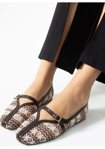 Dabab Shoes Marvena Kadın Kahve Beyaz Çapraz Bantlı Dantel Detaylı Şeffaf Dokulu Babet Kahverengi Beyaz Dabab Shoes Marvena Kadın Kahve Beyaz Çapraz Bantlı Dantel Detaylı Şeffaf Dokulu Babet Kahverengi Beyaz