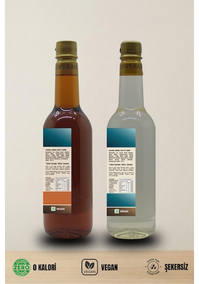 Şekersiz Sugar Free Karamel - Beyaz Çikolata Aromalı Akhve Şurubu 2 Ad.x 750 Ml Diğer