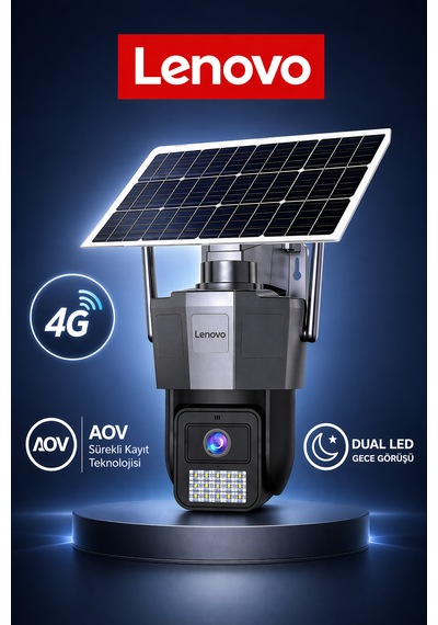 Tek Kameralı 5mp Solar Panelli Sim Kartlı Gece Görüşlü Güvenlik Kamerası