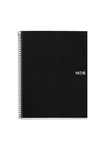Miquelrius 8.5 X11 Kablolu Defter, 6-konu, Kolej Kareli, Siyah Çok Renkli