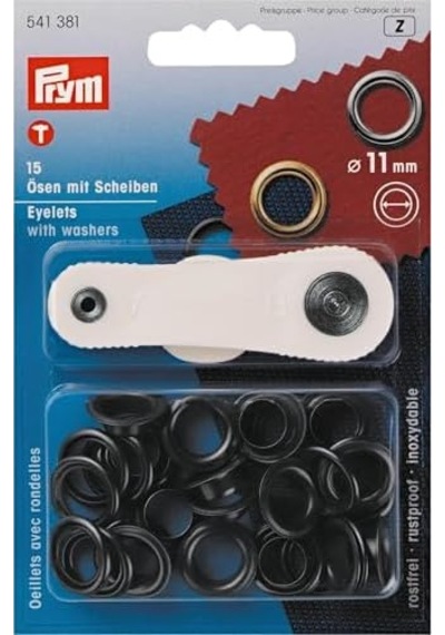 Prym 541381 Delikler Ve Diskler Pirinç 11,0 Mm Cilalı, Metal, 11 Mm