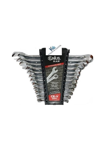 Genius Kombine Anahtar Takımı 12 Parça Chrome Vanadium Kaplama An