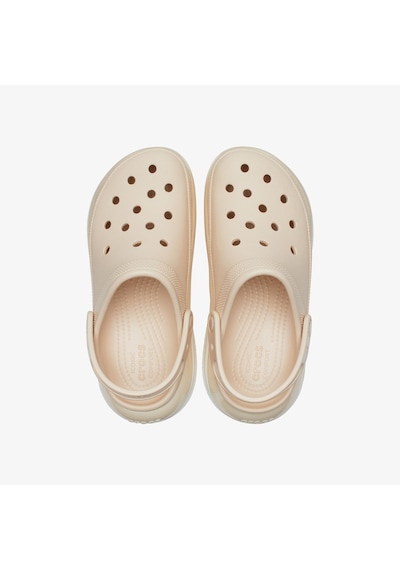Crocs Classic Mega Crush Platform Kadın Krem Terlik Düz 207988 Krem