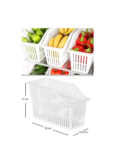 Buzdolabı Düzenleyici Set, 2'li, Plastik, Gıda Sınıfı, Bpa İçermez, Bulaşık Makinesine Uygun, Hava Sızdırmaz, İstiflenebilir, Gıda Servisi İçin Çok Renkli