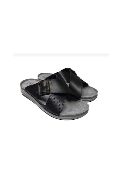 Birrbazaar Erkek Ortopedik Taban Ayarlanabilen Tokalı Dikişli Şık İçeri Dışarı Deri Suni Terlik Siyahh Birrbazaar Erkek Ortopedik Taban Ayarlanabilen Tokalı Dikişli Şık İçeri Dışarı Deri Suni Terlik Siyahh