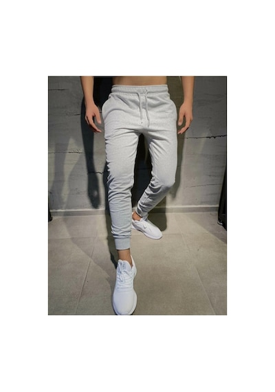 Tarzsokak Relax Family Xf Erkek Yazlık Gri Eşofman Altı Jogger Dar Paça Pamuklu Slim Fit Rlx044513