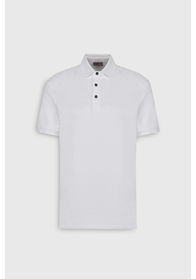 AC&Co / Altınyıldız Classics Erkek Beyaz Slim Fit Dar Kesim Polo Yaka Jakarlı Tişört Beyaz AC&Co / Altınyıldız Classics Erkek Beyaz Slim Fit Dar Kesim Polo Yaka Jakarlı Tişört Beyaz