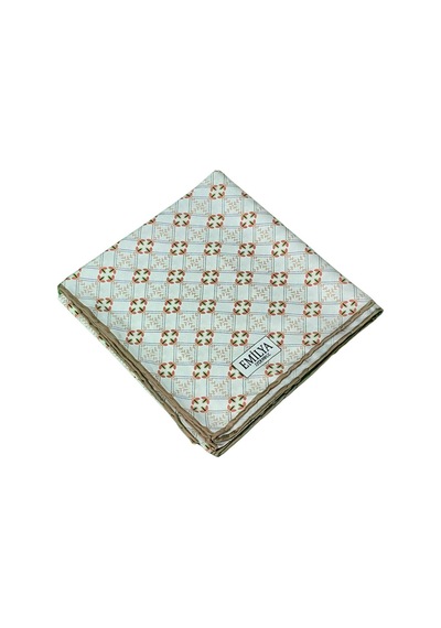 Mim Eşarp Emilya Rayon Desenli Eşarp 90x90 Cm Sütlü Kahve