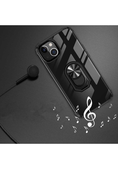 Apple Uyumlu iPhone 13 Kilif Standli Yüzüklü Mola Silikon Kapak 406485631