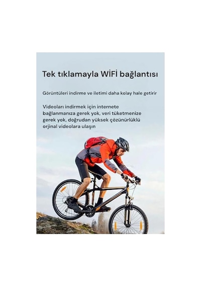 4k Ultra Hd 270 Döndürülebilir Su Geçirmez Wifi Vlog Spor Ve Aksiyon Kamerası Diğer