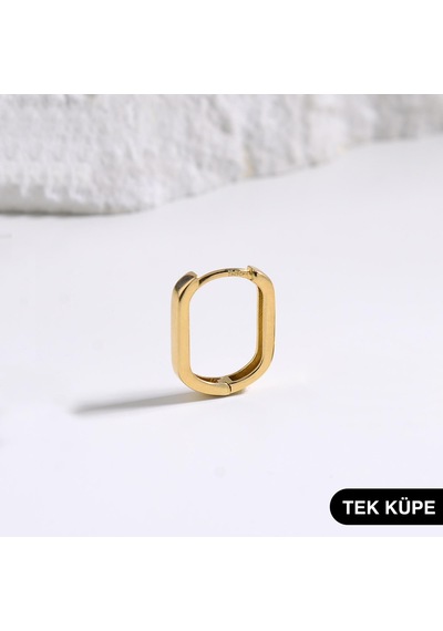 Goldkupe 14 Ayar Altın Modern Tek Halka Küpe 0,98 Gr-6314