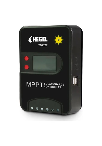 Hegel - İnges 20 Amper Mppt Solar Şarj Kontrol Cihazı - 12 / 24 Volt Akü Şarj Regülatörü - Kesici