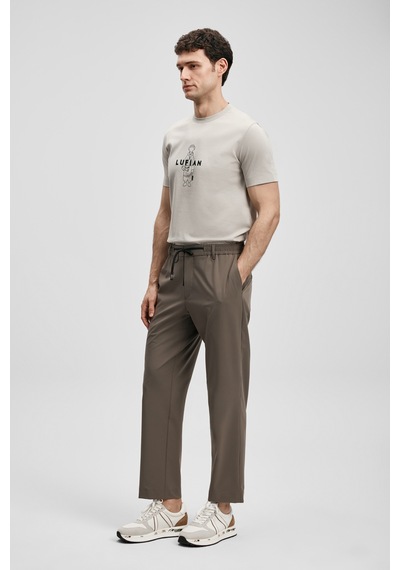 Lufian Sımbad Modern Grafik T- Shirt Taş Taş 111020307100190 Taş