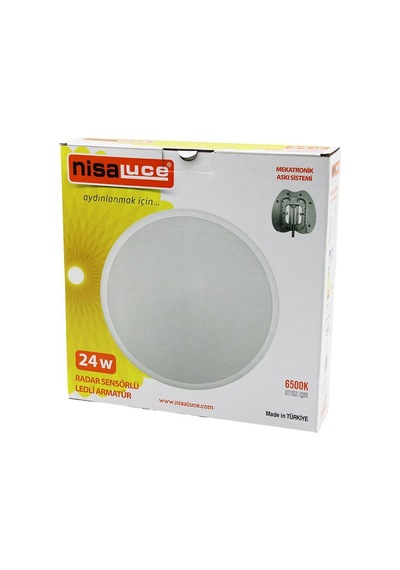 Nisaluce Eamp-106/b Ledli Armatür 24w 6500k 2160lm Beyaz Çerçeve Radar Sensörlü Diğer