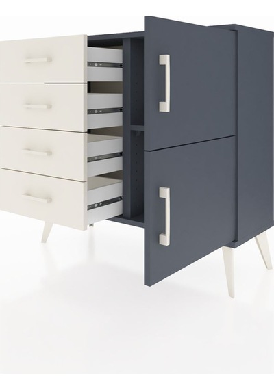 Arges Şifonyer Tek Raflı 4 Çekmeceli 2 Kapaklı 88x30x80 Antrasit-antrasit/aytaşı Antrasit/aytaşı Arges Şifonyer Tek Raflı 4 Çekmeceli 2 Kapaklı 88x30x80 Antrasit-antrasit/aytaşı Antrasit/aytaşı