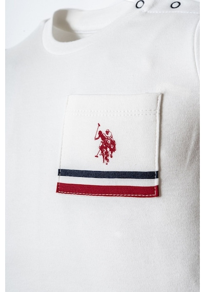 U.s. Polo Assn. Erkek Bebek Beyaz Şort Takım 5274-49944 Kırmızı