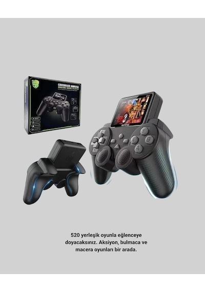 Çocuklar Ve Yetişkinler İçin Uygun 500 Oyunlu Taşınabilir Mini Retro El Konsolu 65641361